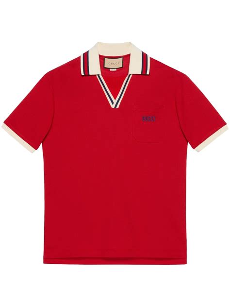 red gucci polo